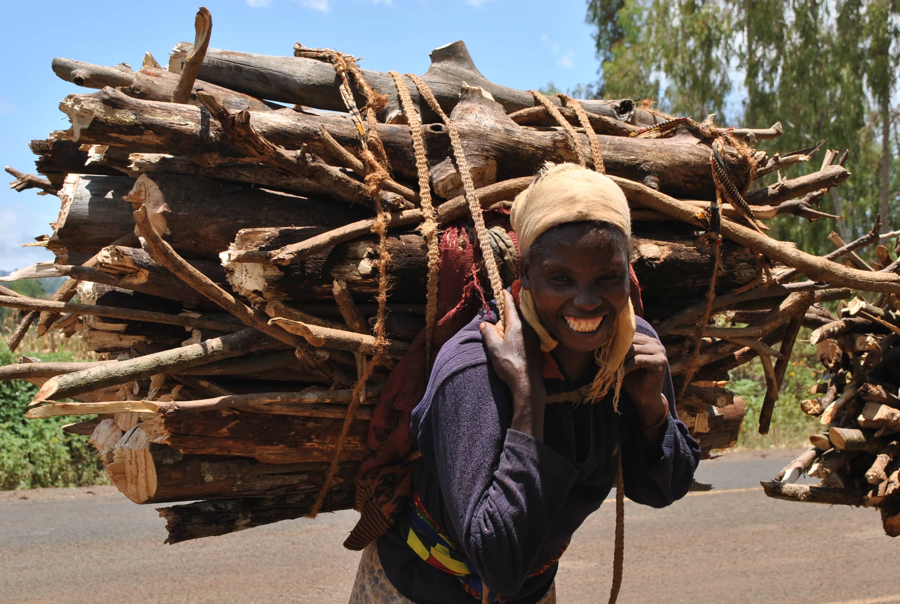  woman Carrying firewood